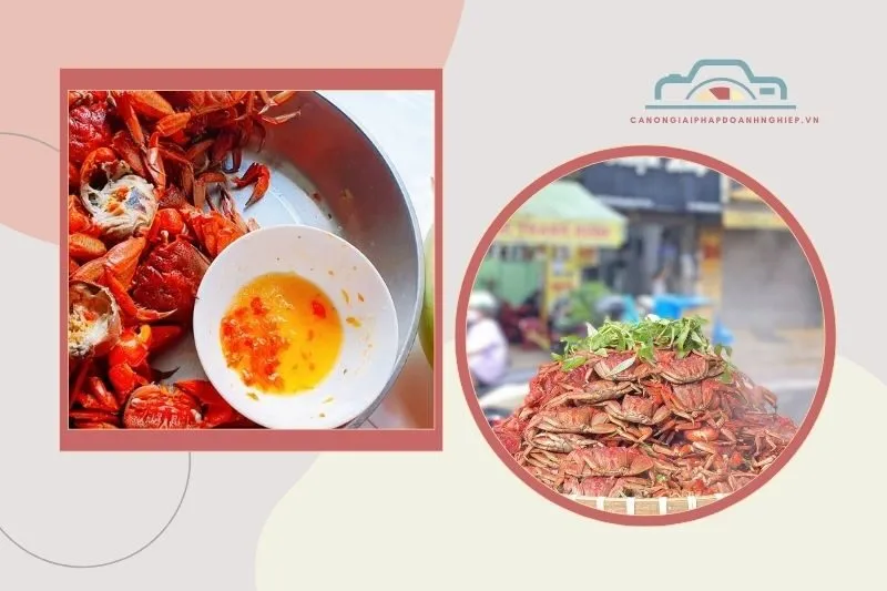 Ba khía luộc chấm muối tiêu chanh